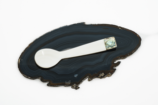 Mother of Pearl Spoon with Abalone Shell