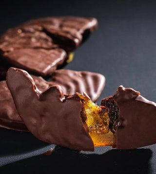 Mirzam Secret Spice Garden, 62% Dark Chocolate Coated Oranges