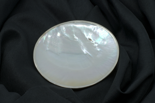 Mother of Pearl Plate with Silver Embellishment